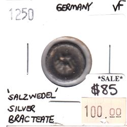 Germany 1250 'Salzwedel' Silver Bracteate Very Fine