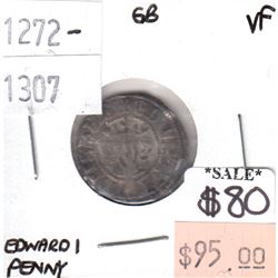 Great Britain 1272-1307 Edward 1 Penny Very Fine