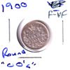 Image 1 : 1900 Canada 5-cent Round 0's F-VF.