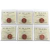 Image 1 : 2000-2005 Canada 1-cent ICCS Certified MS-66 Red - 2000, 2002P, 2003 New Effigy, 2003P, 2004 & 2005.