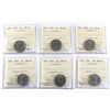 Image 1 : 1961-1979 Canada 5-cent ICCS Certified MS-64. 6pcs