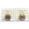 Image 1 : 1999 Nunavut & 2000 Knowledge $2 ICCS Certified MS-66. 2pcs