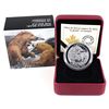 Image 1 : 2016 Canada $20 Grizzly Bear - The Battle Fine Silver Coin (lightly toned). TAX Exempt