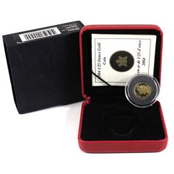 2004 Canada 50-cent Moose 1/25oz Fine Gold Coin (capsule has a small crack & coin lightly toned on b