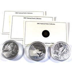 2005 & 2006 Canada $20 National Parks Collection Fine Silver Coins Encapsulated with COAs - 2005 Min