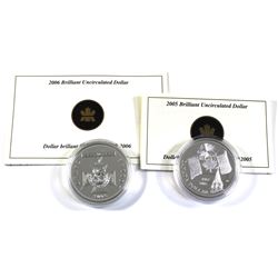 2005 Canada $1 40th Anniversary of the National Flag & 2006 Victoria Cross 150th Anniversary Brillia