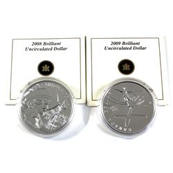 2008 Canada $1 400th Anniversary of Quebec City & 2009 Flight in Canada Centennial Brilliant Uncircu