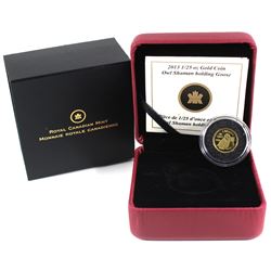 2013 Canada 50-cent Inuit Art - Owl Shaman Holding Goose 1/25oz Fine Gold Coin (TAX Exempt).