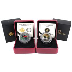 2013 Canada 25-cent Ducks of Canada - Mallard & 2014 25-cent Birds of Canada - The Scarlet Tanager (