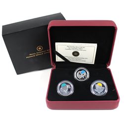 2011 Canada 25-cent Parks Canada - Our Legendary Nature 3-coin Sterling Silver Set.