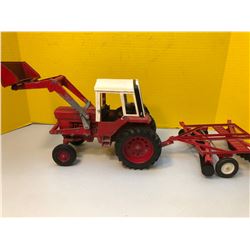 RED TRACTOR AND TRAILER