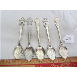FIVE ROLEX SPOONS