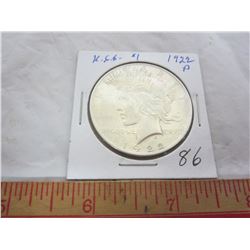 1922 PEACE SILVER DOLLAR