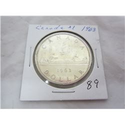 1963 CANADIAN SILVER DOLLAR