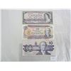 Image 1 : THREE DIFFERENT $10 BILLS (1954, 1971, 1989)