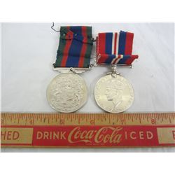 TWO STERLING SILVER CANADIAN WORLD WAR II MEDALS