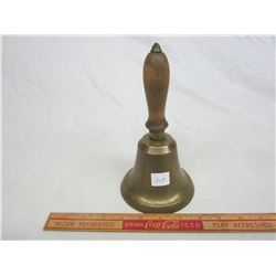 ANTIQUE BRASS SCHOOL HAND BELL
