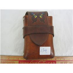 1960S HIPPY HANDMADE LEATHER POUCH
