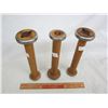 Image 2 : LOT OF3 WOODEN SPOOLS