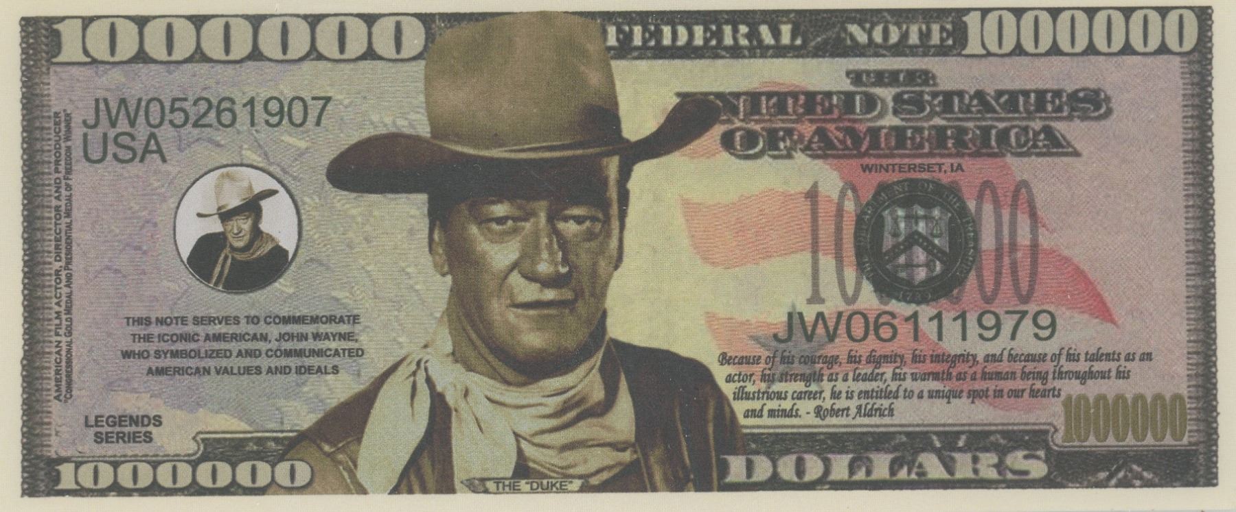 John Wayne Johnny Cash US MILLION DOLLAR BILLS FT. JOHN