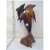 Image 1 : Ironwood Mom and Baby Dolphin Carving Height - 14"