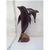 Image 3 : Ironwood Mom and Baby Dolphin Carving Height - 14"