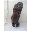 Image 4 : Refined Execution Bhudda Head Woodcarving - Height 11"