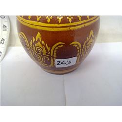 Thailand Ceramic Jar Height 4 1/2"