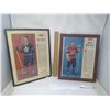 Image 1 : 2- FRAMED NHL MAGAZINE PAGES (BILLY HARRIS + RALPH BACKSTROM)