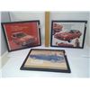 Image 1 : 3- FRAMED CAR ADVERTISEMENTS (MUSTANG + AERO + WILLYS)