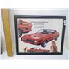 Image 3 : 3- FRAMED CAR ADVERTISEMENTS (MUSTANG + AERO + WILLYS)