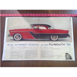 PLYMOUTH '55 MAGAZINE AD POSTER