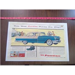 55 PONTIAC MAGAZINE AD POSTER