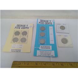 CANADIAN GEORGE V NICKELS (1930S)