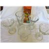 Image 2 : 5 SUNDAE FLOAT GLASSES AND BOX OF STRAWS 50S