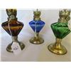 Image 3 : 3 DECORATIVE PERFUME LAMPS - BLUE, BROWN, AND GREEN 10"