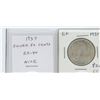 Image 1 : 1937 GEORGE VI SILVER 50 CENTS. EF-40. NICE. THE FIRST YEAR OF ISSUE FOR GEORGE VI.