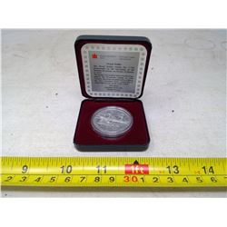 1991 PROOF FRONTENAC SILVER DOLLAR COMMEMORATING THE 175TH ANNIVERSARY  OF THE FIRST STEAMSHIP TO SA