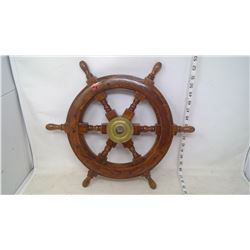 SOLID WOOD SHIPS WHEEL
