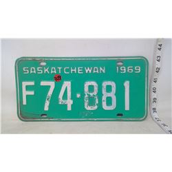 1968 SASK LICENSE PLATE