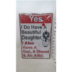 12" X 8" NEW REPRODUCTION TIN SIGN