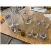 Image 1 : Glass Cups, Shooters, Bowl, Labatt Glasses, and Canwood Mug