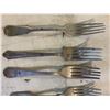 Image 2 : 6- Vintage Forks, 3- Vintage Spoons (all silver plated)