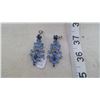Image 1 : BLUE "CONTINENTAL" SCREW-BACK EARRINGS