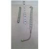 Image 1 : GREEN AND SILVERTONE DELUX NYC/ADAM NECKLACE AND BRACELET 1992