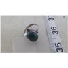 Image 1 : STERLING SILVER AND ZOISITE RING - SIZE 8