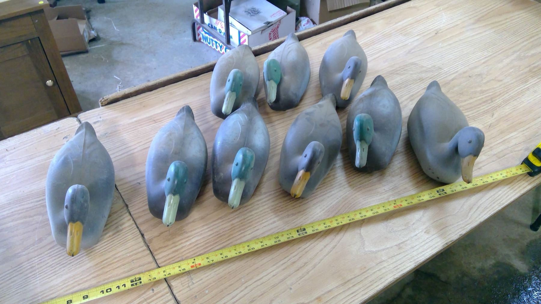 9 FLOATING DUCK DECOYS Schmalz Auctions