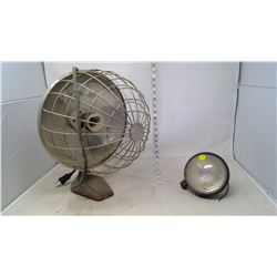 VINTAGE HEATER AND HEADLIGHT