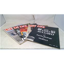 5X LIFE MAGAZINES 1960'S - 70'S
