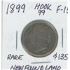 Image 1 : 1899 HOOK 99 "RARE" NEWFOUNDLAND 25 CENTS